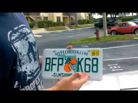 Регистрация автомобиля во Флориде. Налог на машину. Дорожный налог в США. Номера в Америке.
