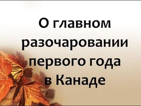 Разочарование первого года в Канаде. Часть 2