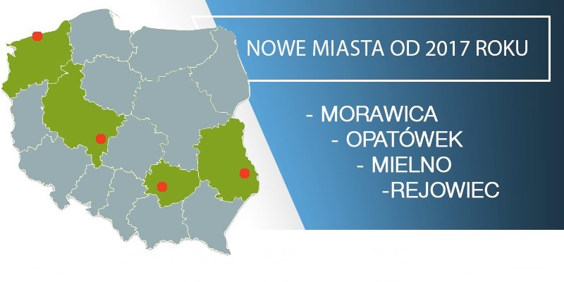 На карте Польши появились четыре новых города