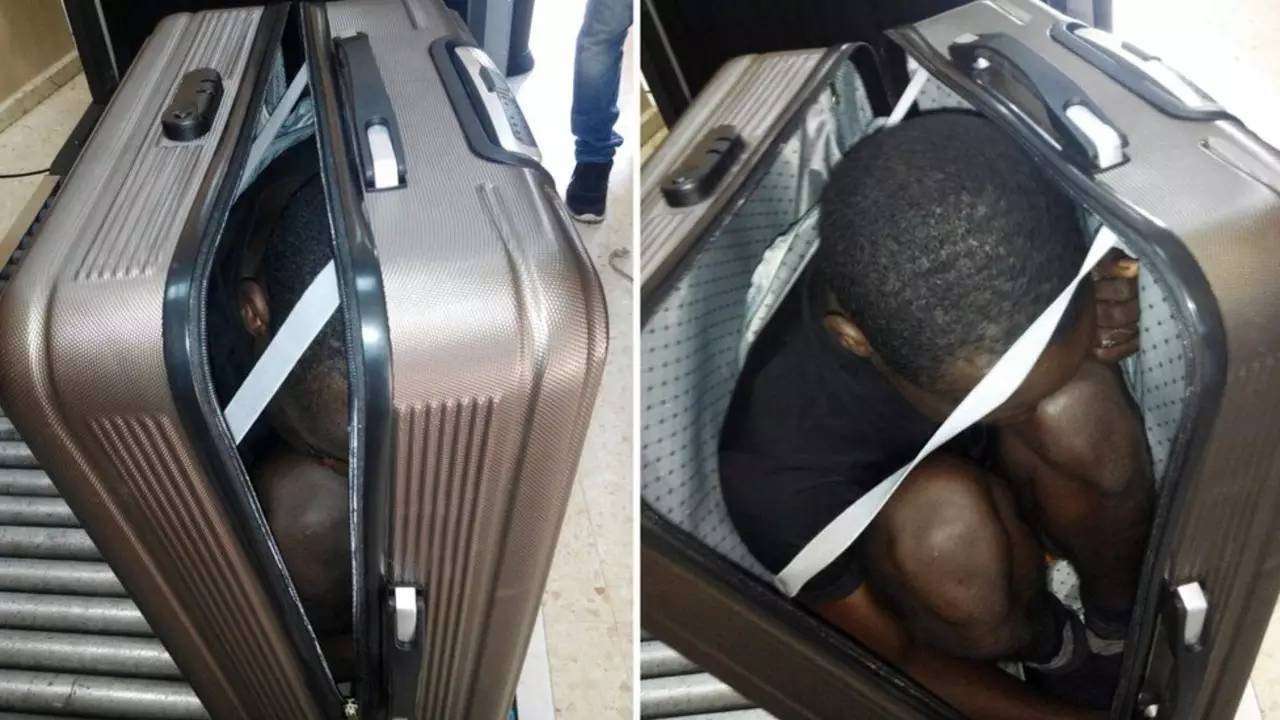 Мигранты пытались въехать в Испанию спрятавшись в чемодан