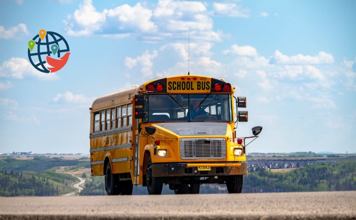 Em Alberta, os ônibus escolares são conduzidos por mães de crianças em idade escolar.