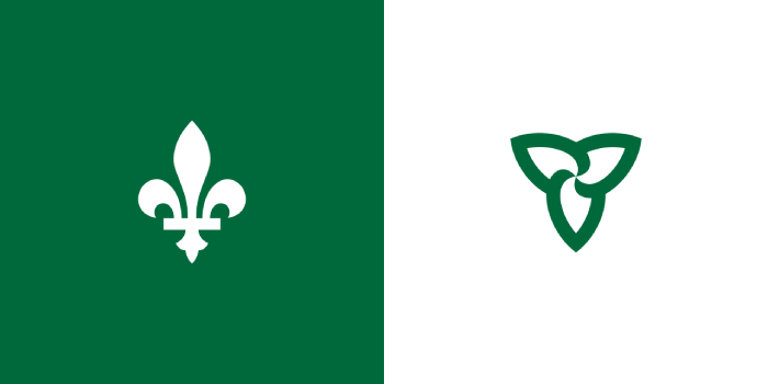 Flaga frankofońska Ontario