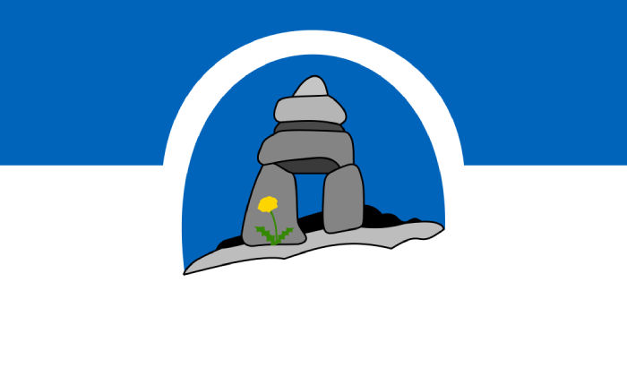 La bandiera francofona del Nunavut