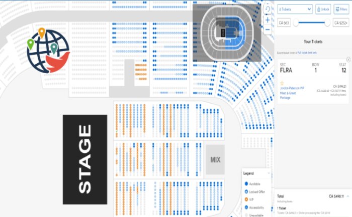 Vip-ticket with the indication of the seat and row. Schematic representation