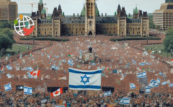 A major rally in support of Israel was held in Canada