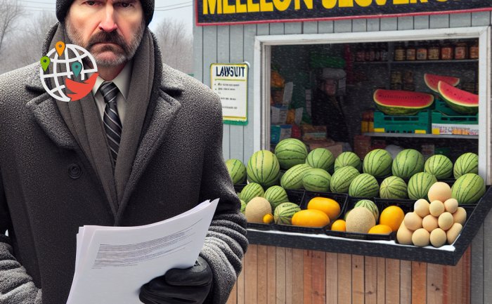Homem canadense processa vendedores de melão