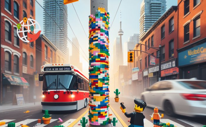 ЛЕГО-башня на улицах Торонто вдохновляет прохожих