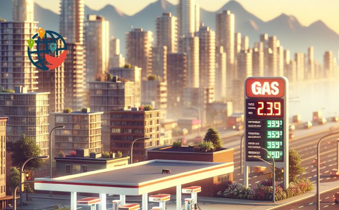 Ожидается, что цены на бензин в метро Ванкувера значительно превысят 2 доллара за литр