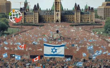 Một cuộc biểu tình lớn ủng hộ Israel đã được tổ chức tại thủ đô của Canada