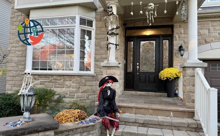 Mapa das casas decoradas para o Halloween em Ottawa 2024