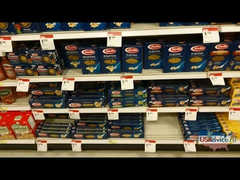 США. Супермаркет, цены на основные продукты (молоко, курица, яйца, хлеб...)