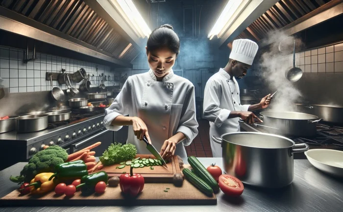 Line cook - đang làm việc ở Canada