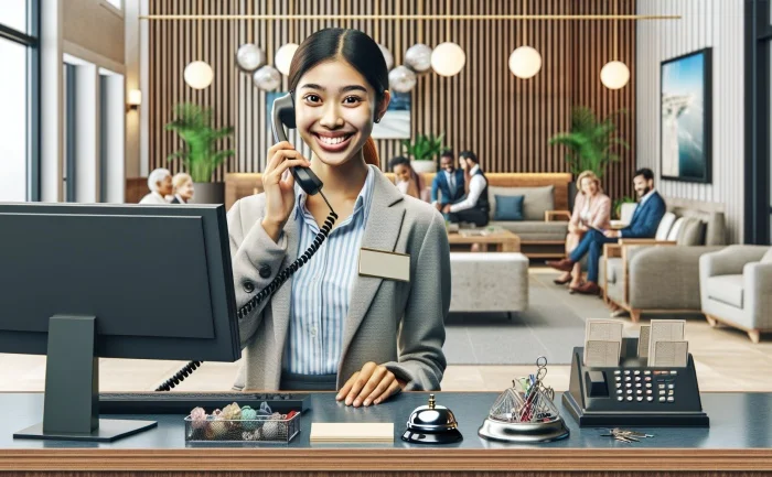 Front desk hotel clerk - đang làm việc ở Canada